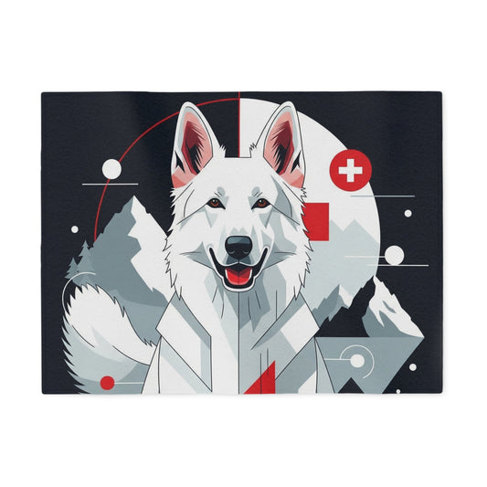 White Swiss Shepherd Dog Sweatshirt Blanket