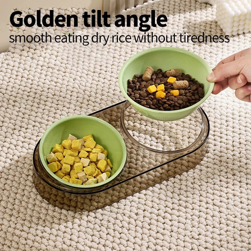 Transparent Cat Food Bowl Pet Bowl Dog Bowl Drinking Eating