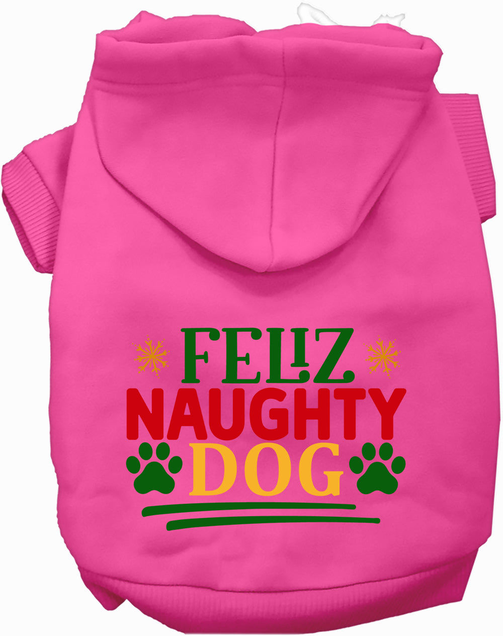 Dog Hoodie Feliz Naughty Dog for Festive Holiday Pet Comfort
