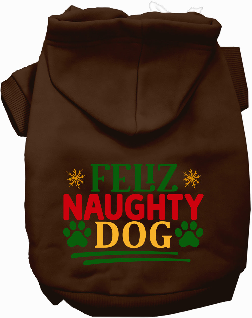 Dog Hoodie Feliz Naughty Dog for Festive Holiday Pet Comfort