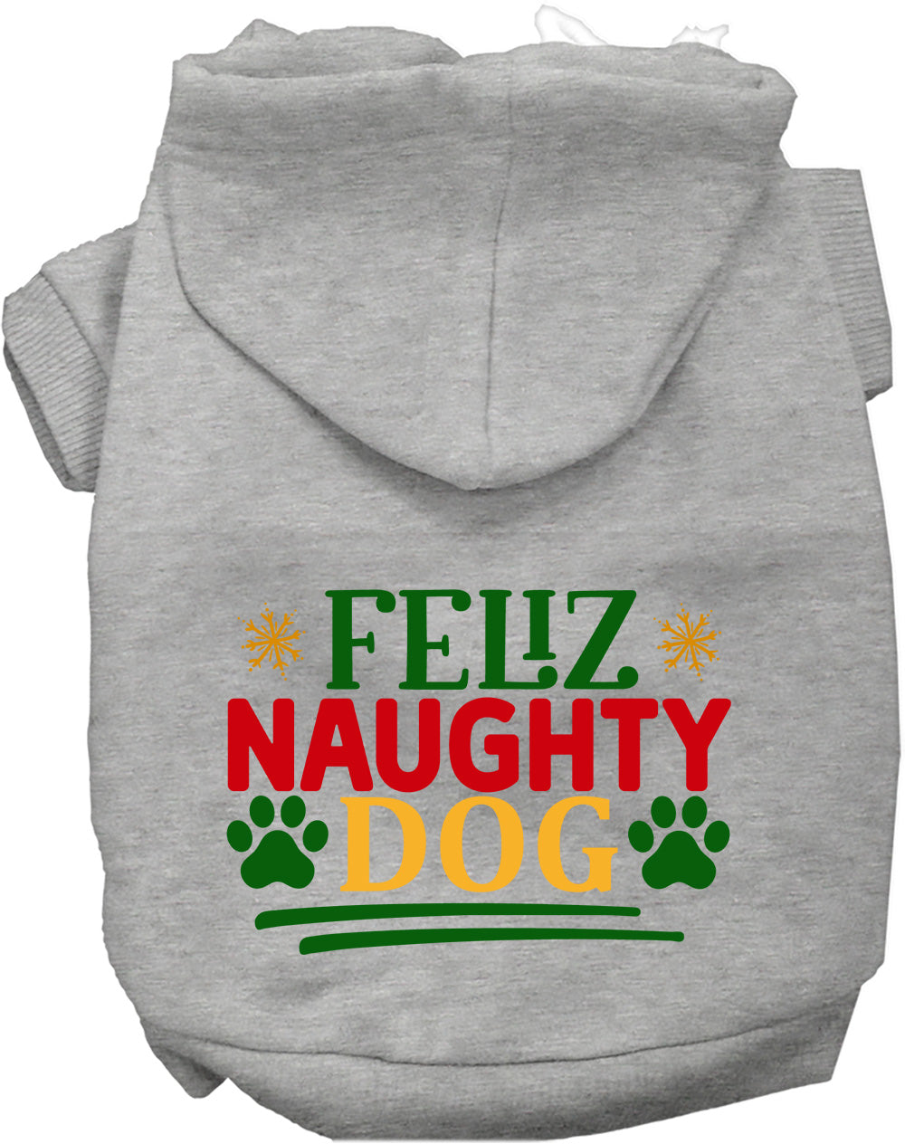 Dog Hoodie Feliz Naughty Dog for Festive Holiday Pet Comfort