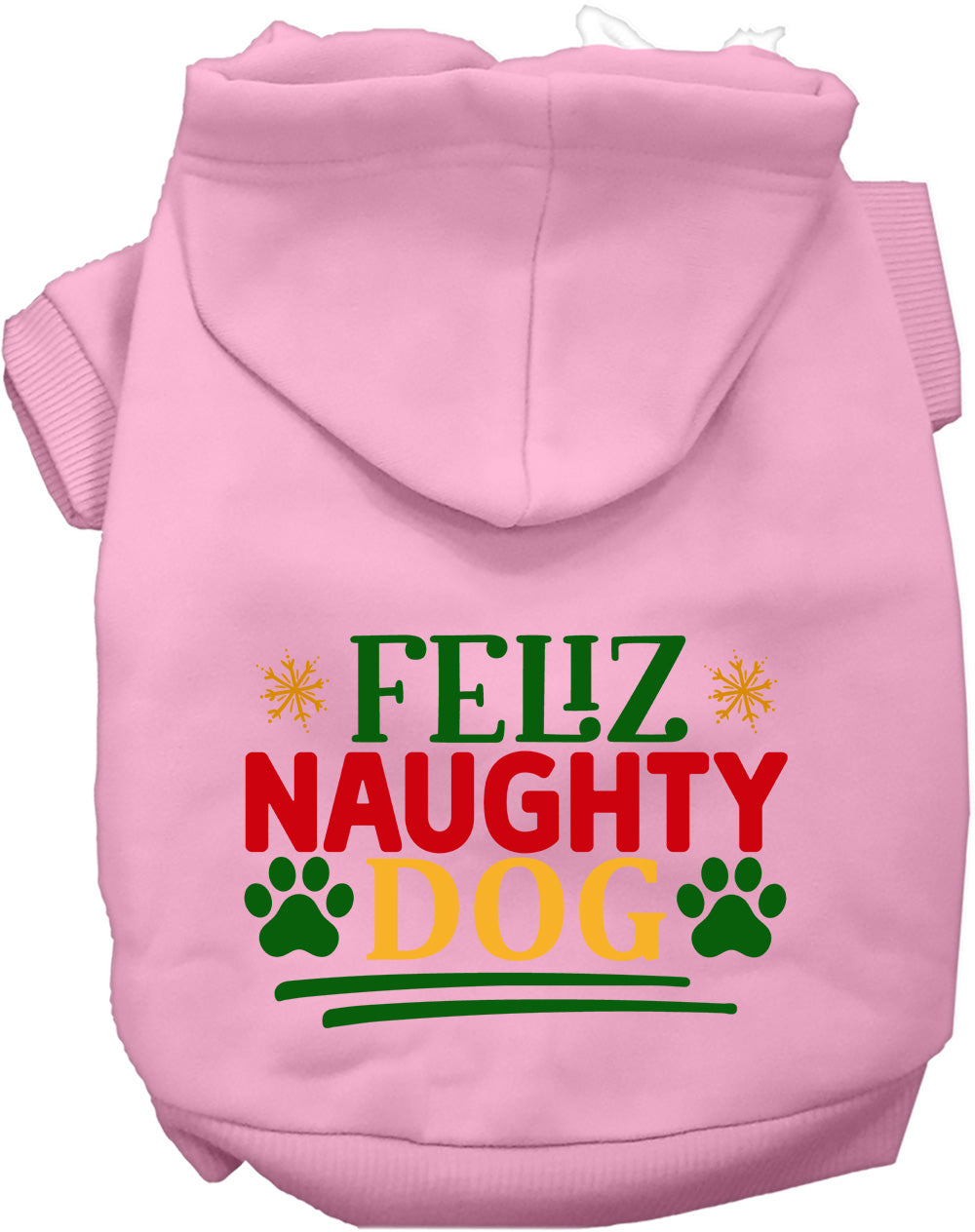 Dog Hoodie Feliz Naughty Dog for Festive Holiday Pet Comfort
