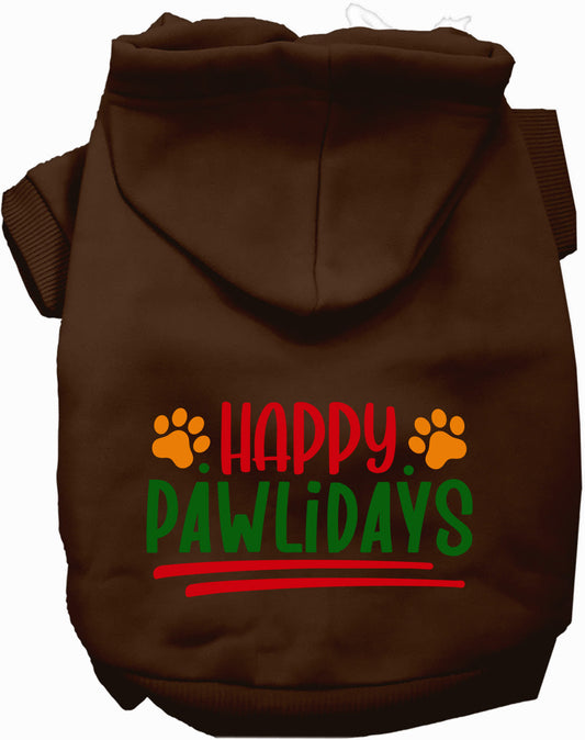 Dog Hoodie Happy Pawlidays Holiday for Festive Holiday Pet
