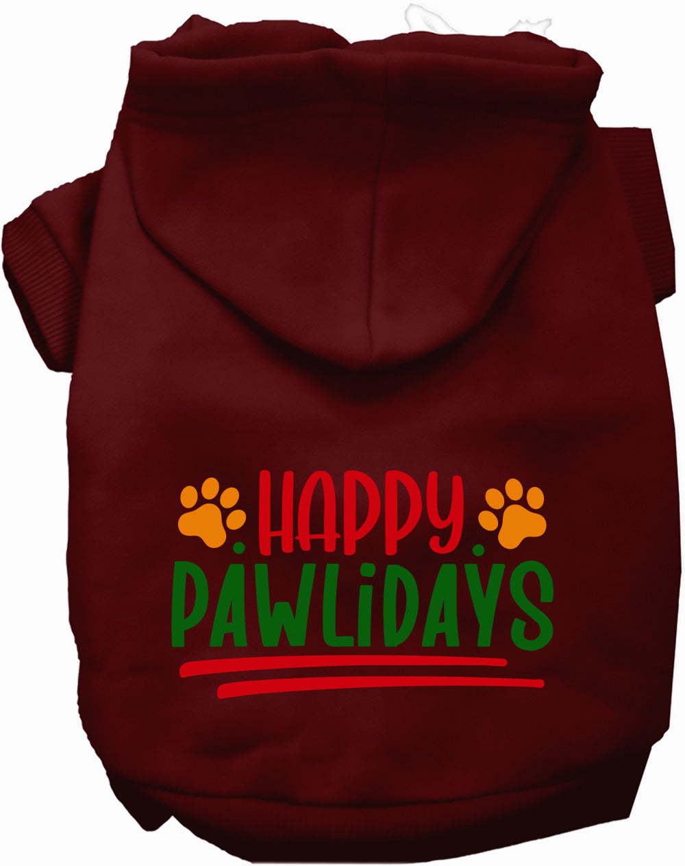 Dog Hoodie Happy Pawlidays Holiday for Festive Holiday Pet