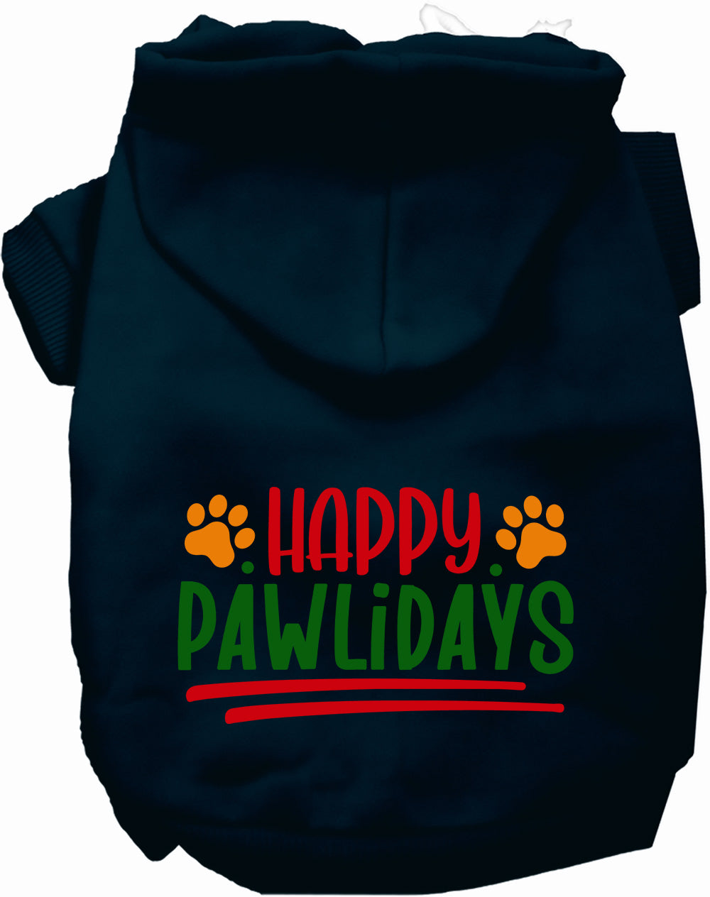 Dog Hoodie Happy Pawlidays Holiday for Festive Holiday Pet