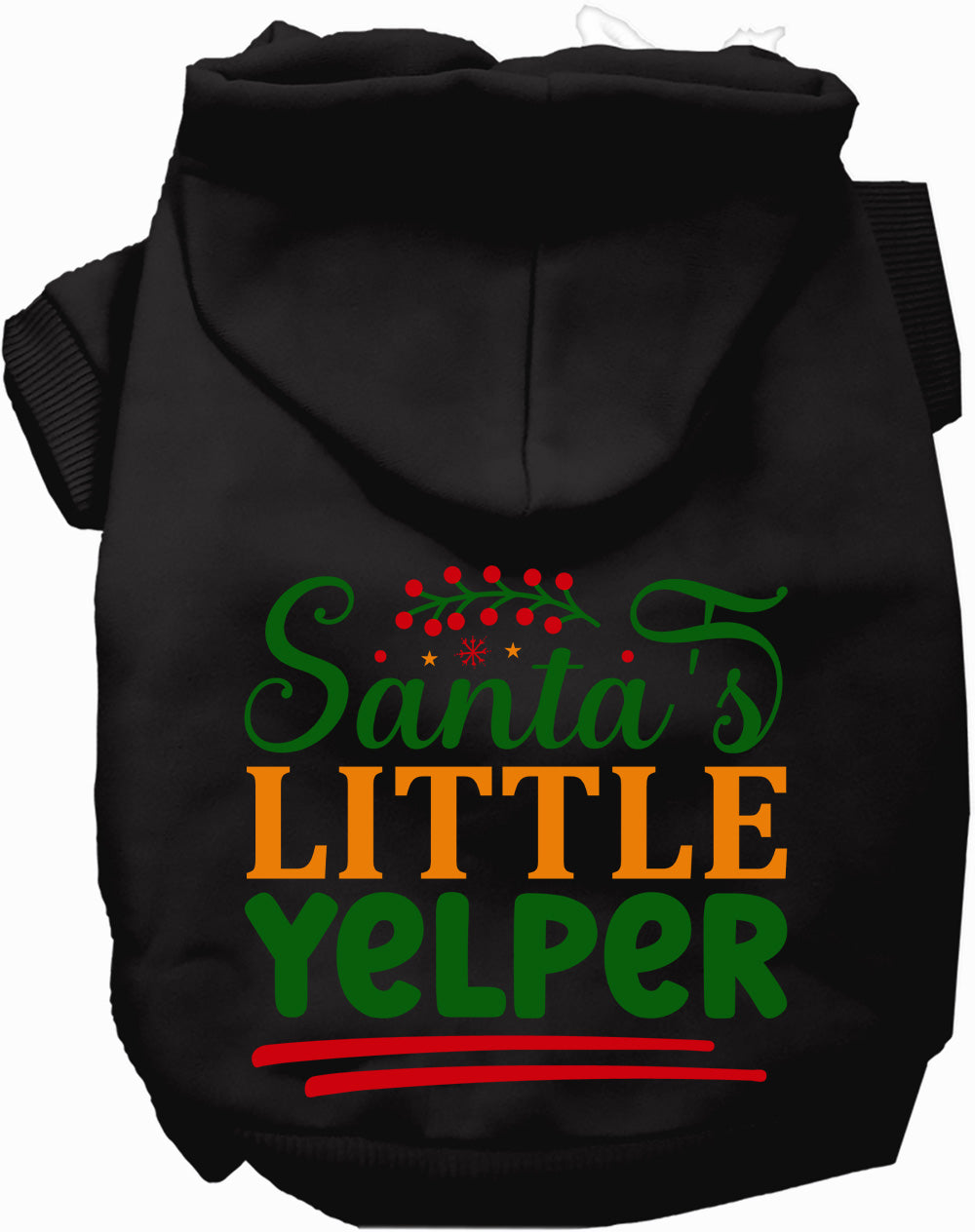 Dog Hoodie Santas Little Yelper for Festive Holiday Pet