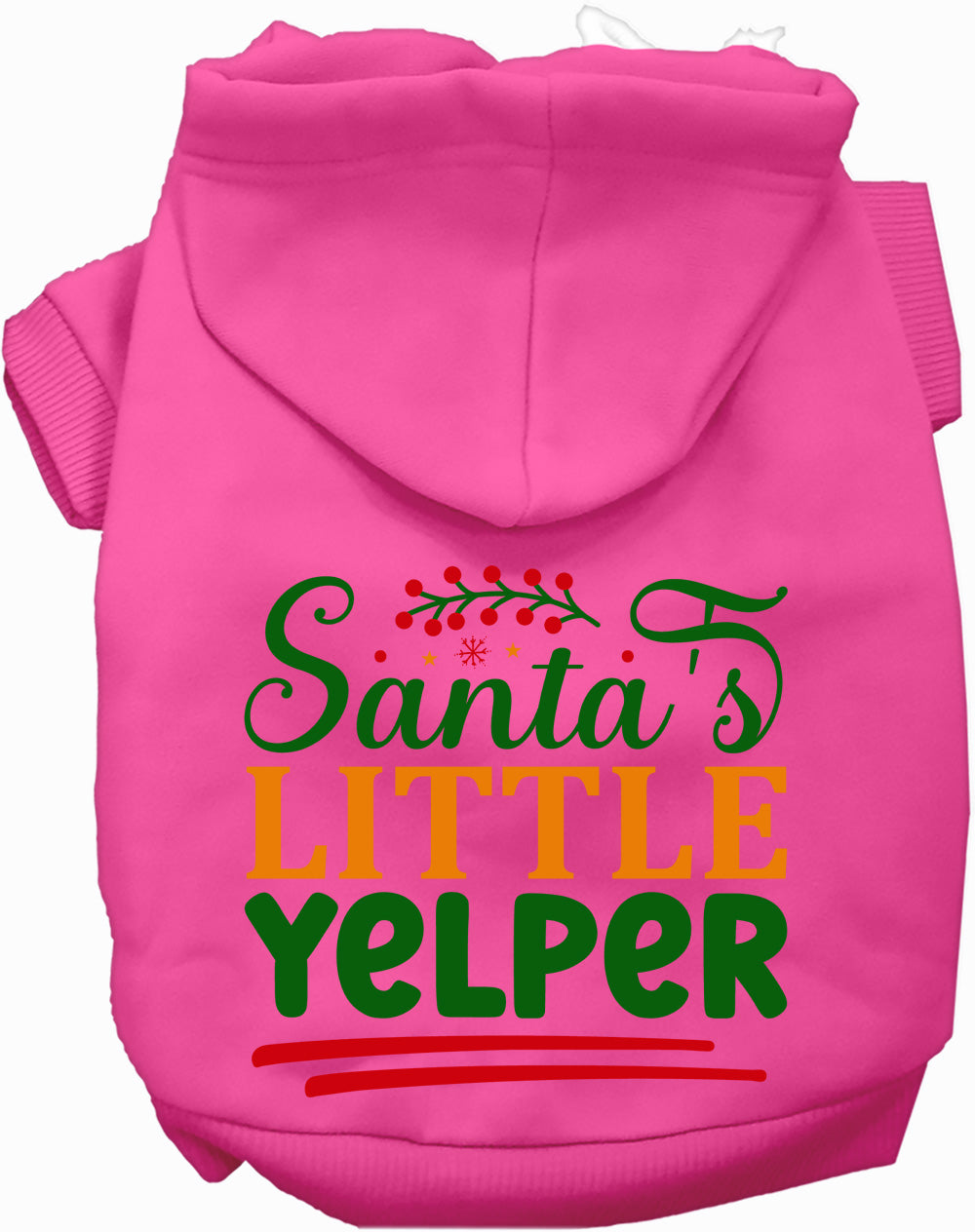 Dog Hoodie Santas Little Yelper for Festive Holiday Pet