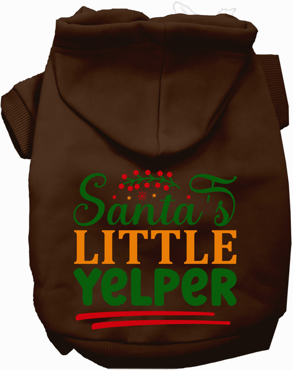Dog Hoodie Santas Little Yelper for Festive Holiday Pet