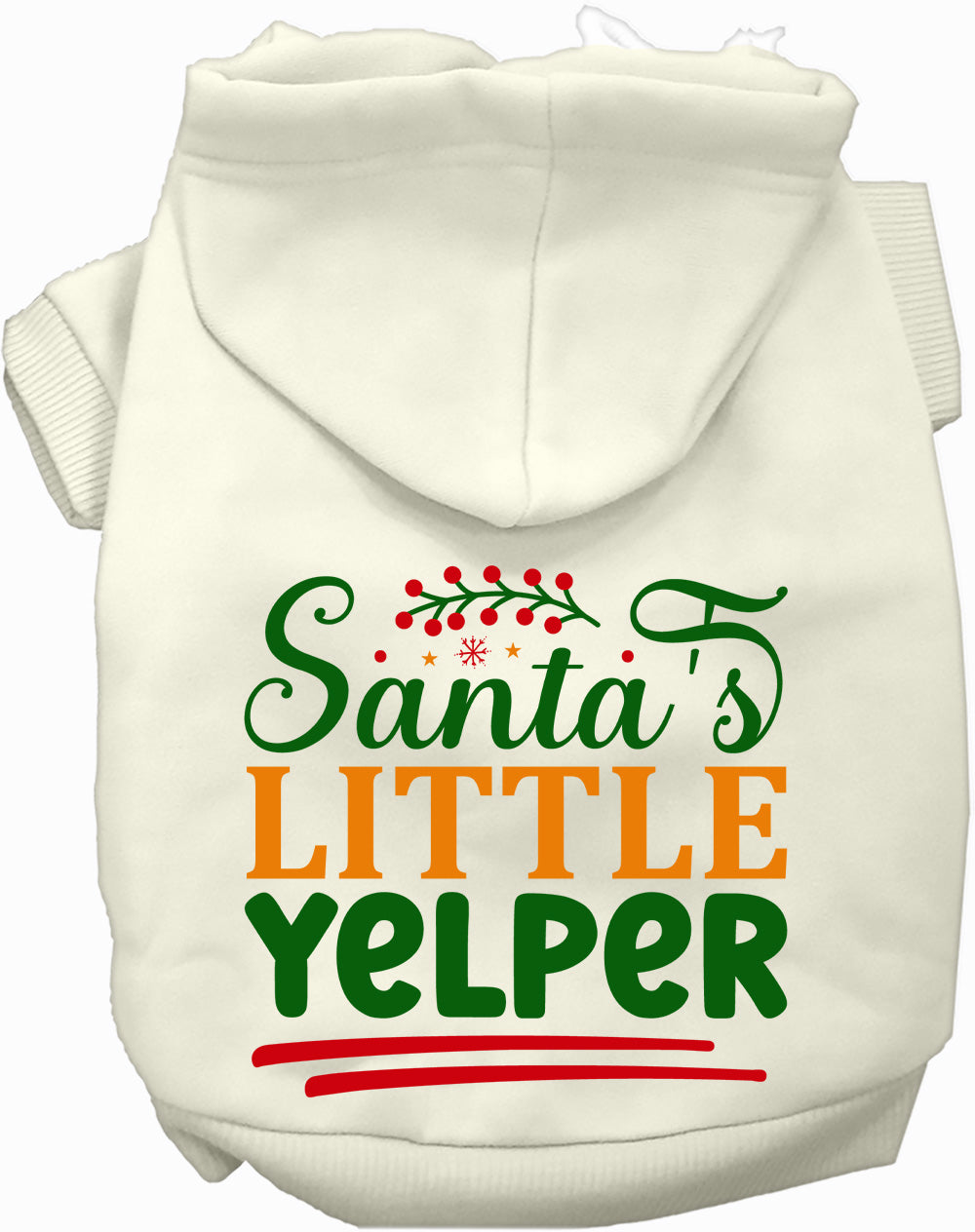 Dog Hoodie Santas Little Yelper for Festive Holiday Pet