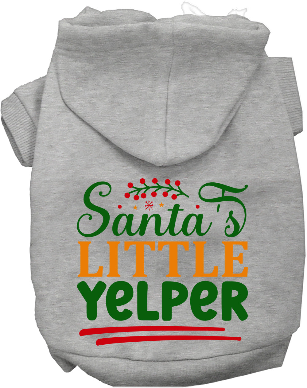 Dog Hoodie Santas Little Yelper for Festive Holiday Pet