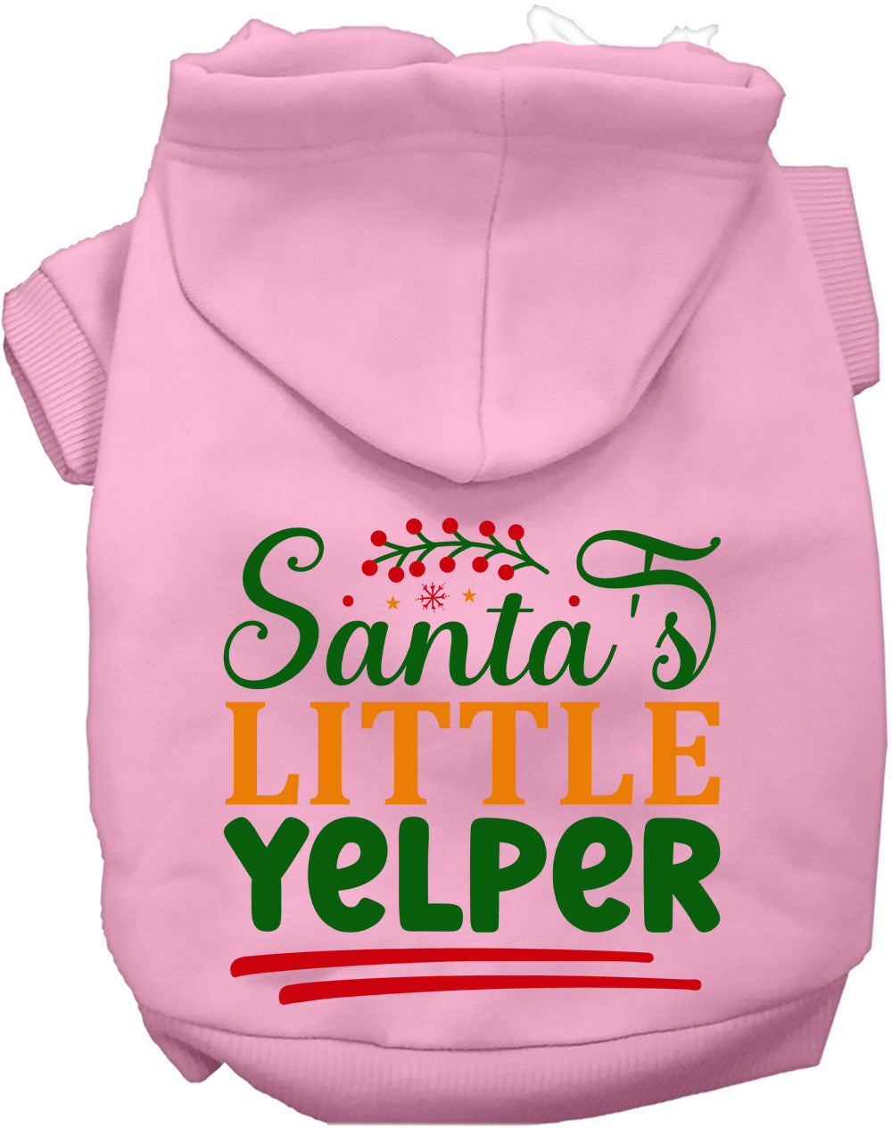 Dog Hoodie Santas Little Yelper for Festive Holiday Pet