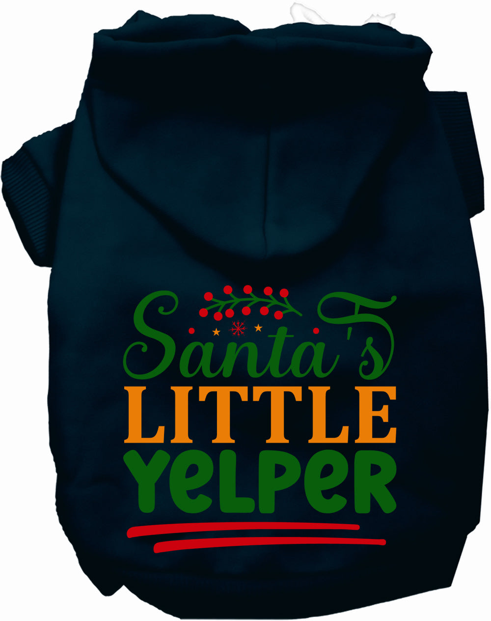 Dog Hoodie Santas Little Yelper for Festive Holiday Pet