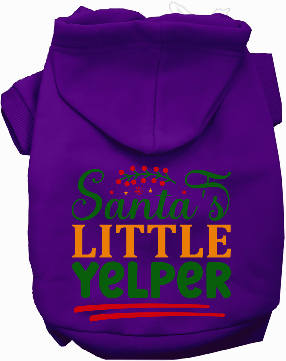 Dog Hoodie Santas Little Yelper for Festive Holiday Pet
