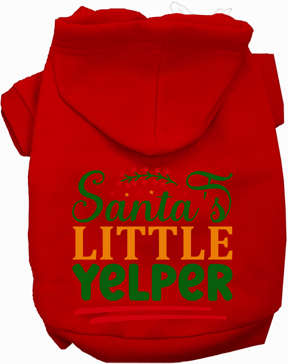 Dog Hoodie Santas Little Yelper for Festive Holiday Pet