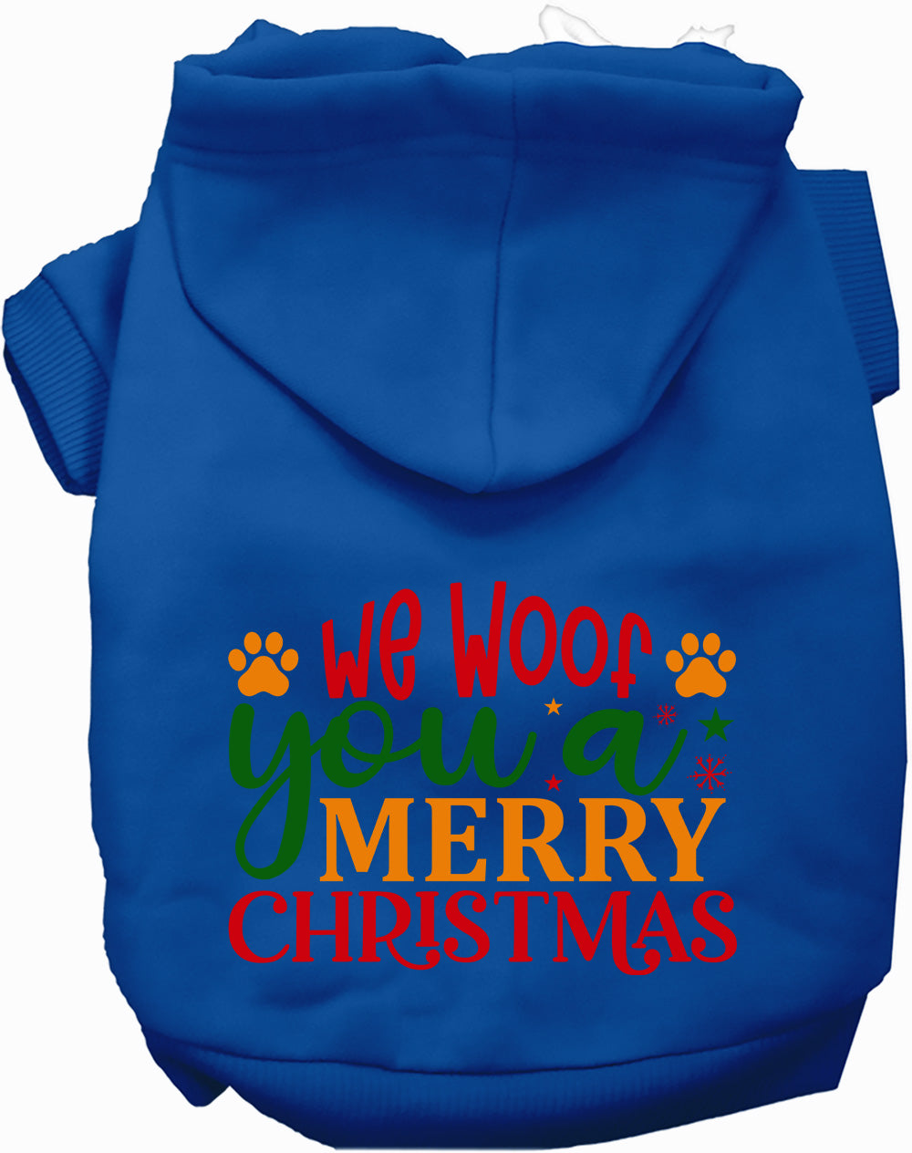Dog Hoodie We Woof You Merry for Festive Holiday Pet Comfort