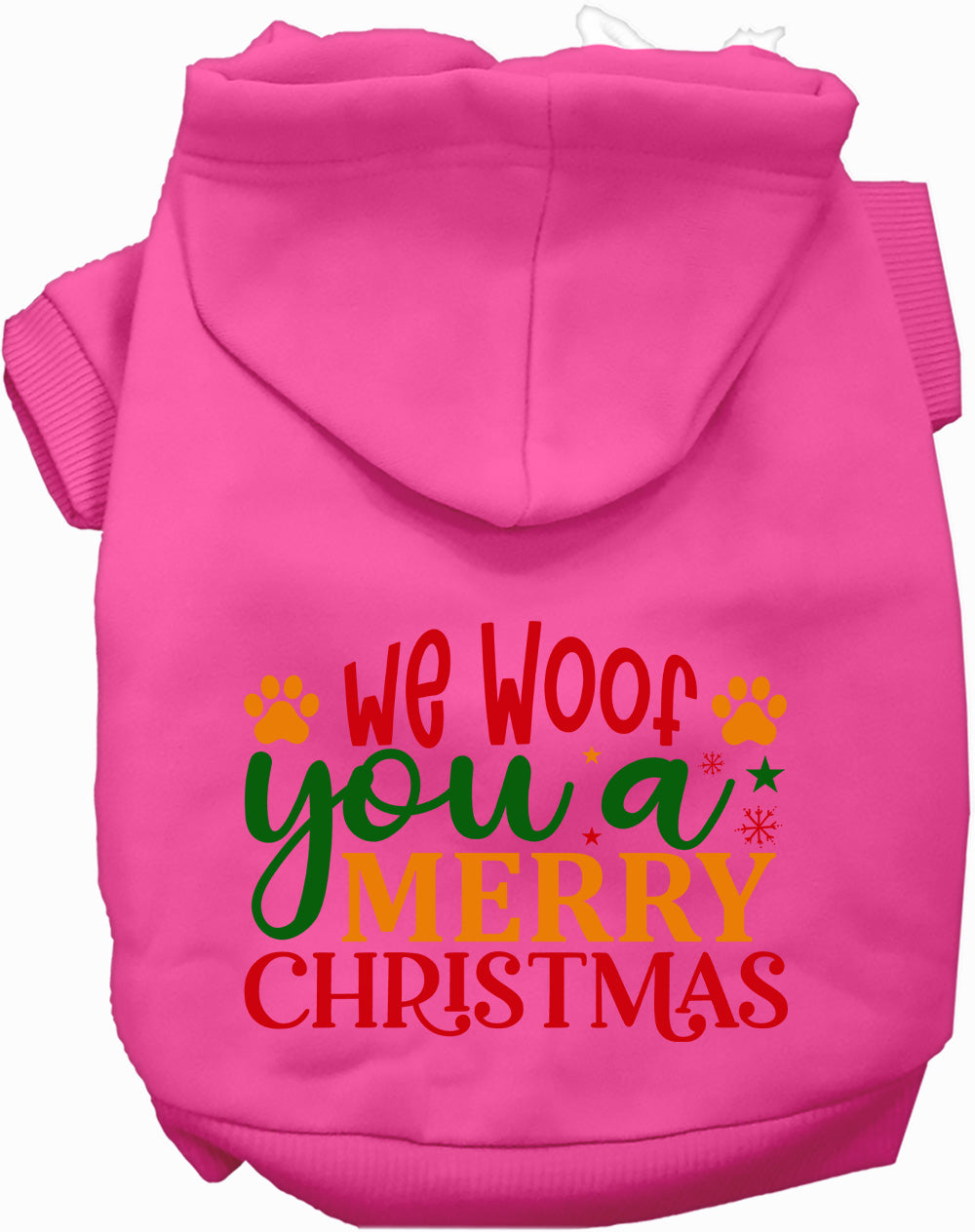 Dog Hoodie We Woof You Merry for Festive Holiday Pet Comfort