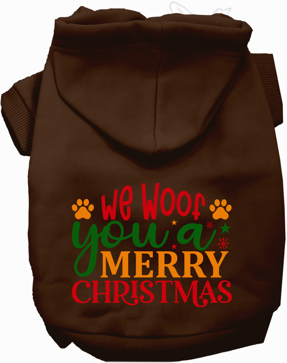Dog Hoodie We Woof You Merry for Festive Holiday Pet Comfort