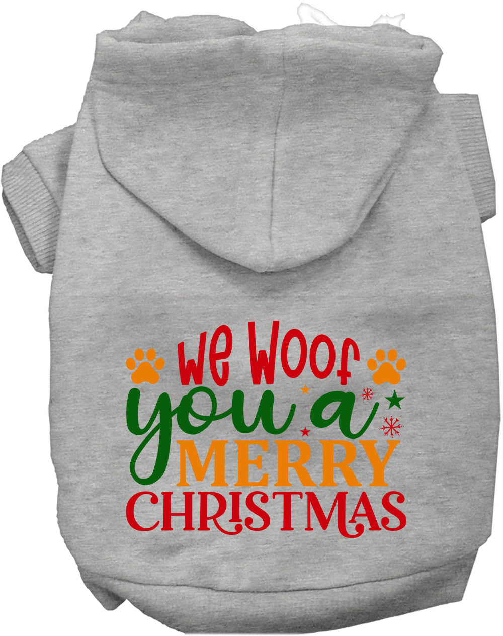 Dog Hoodie We Woof You Merry for Festive Holiday Pet Comfort
