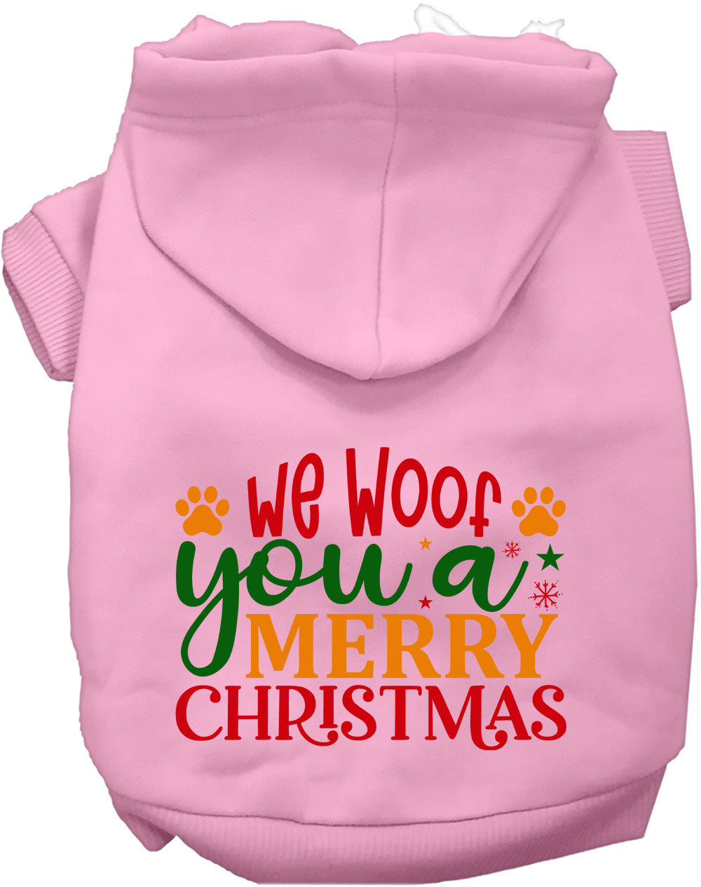 Dog Hoodie We Woof You Merry for Festive Holiday Pet Comfort