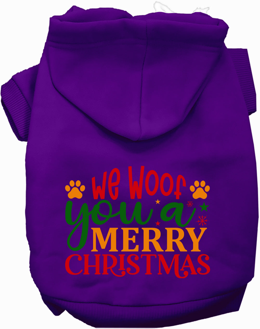 Dog Hoodie We Woof You Merry for Festive Holiday Pet Comfort
