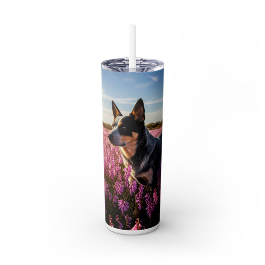 Australian Stumpy Tail Cattle Dog Tumbler with Straw, 20oz