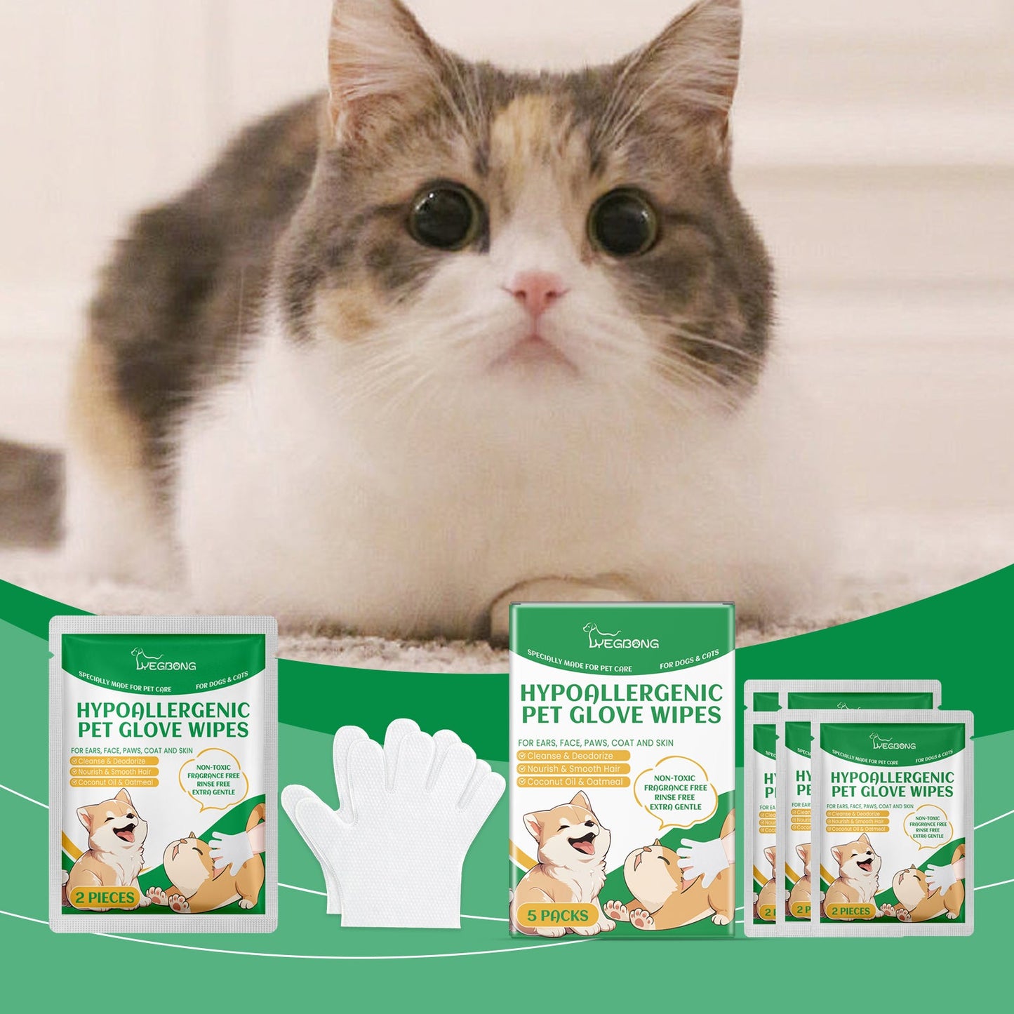 Disposable Pet Grooming Gloves for Gentle Daily Fur Cleaning