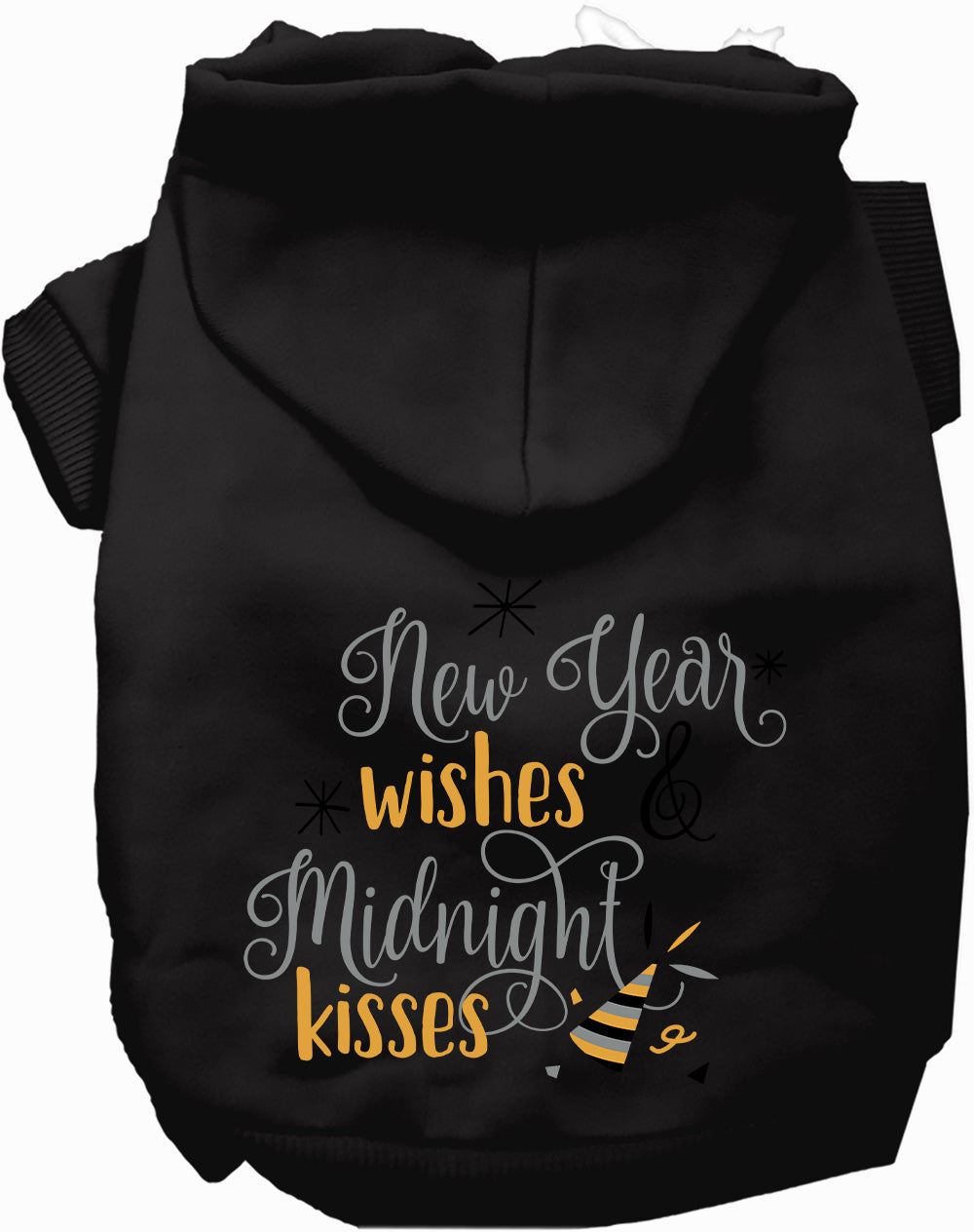 Dog Hoodie Midnight Kisses New Years for Everyday Pet Style