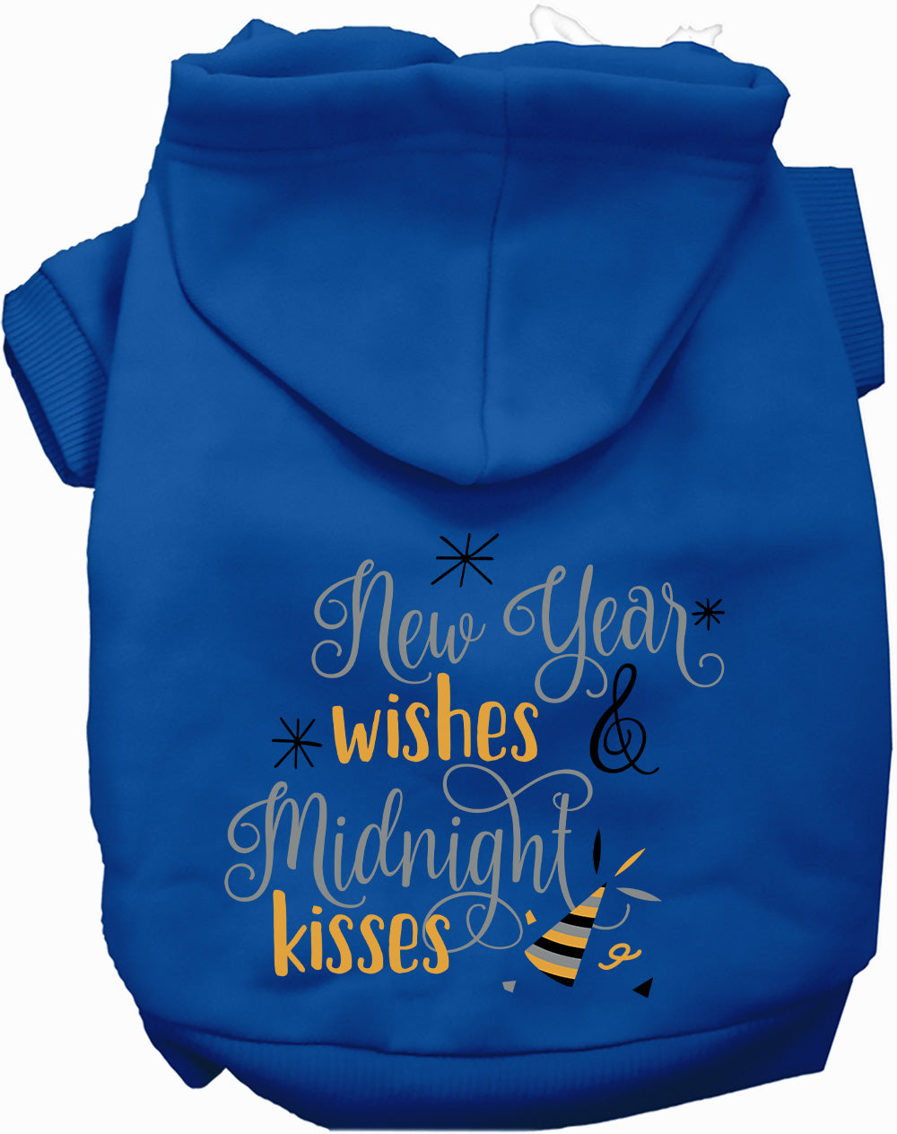 Dog Hoodie Midnight Kisses New Years for Everyday Pet Style