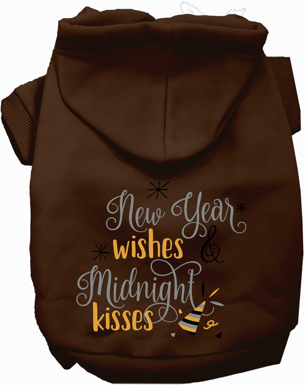 Dog Hoodie Midnight Kisses New Years for Everyday Pet Style