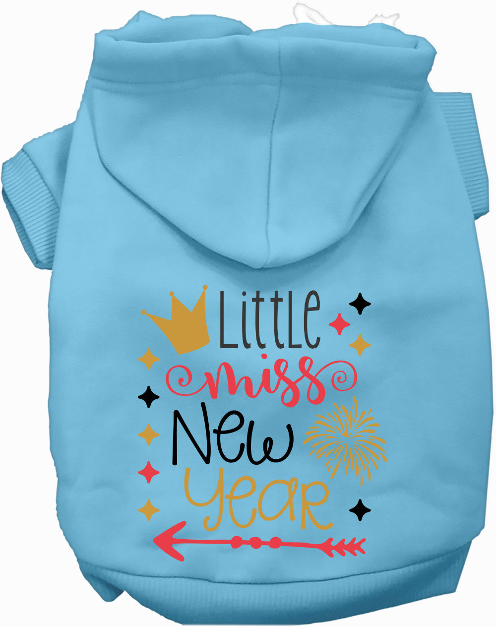 Dog Hoodie Little Miss New Year for Everyday Pet Style and