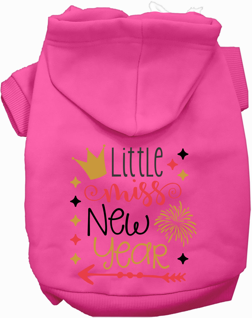 Dog Hoodie Little Miss New Year for Everyday Pet Style and