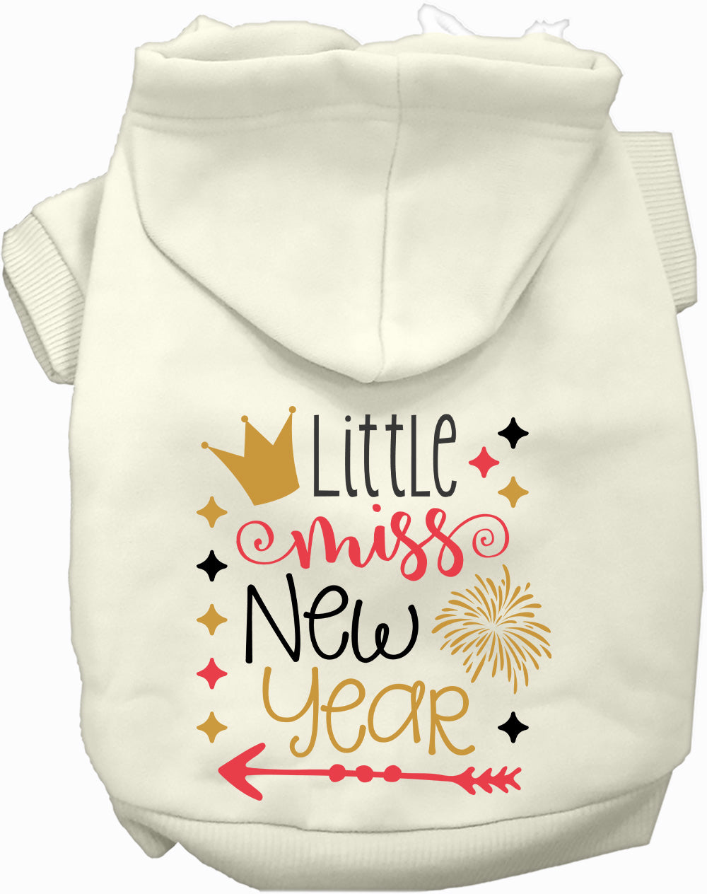 Dog Hoodie Little Miss New Year for Everyday Pet Style and