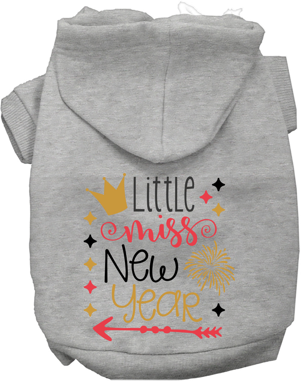 Dog Hoodie Little Miss New Year for Everyday Pet Style and