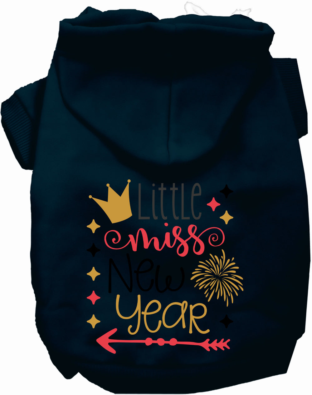 Dog Hoodie Little Miss New Year for Everyday Pet Style and