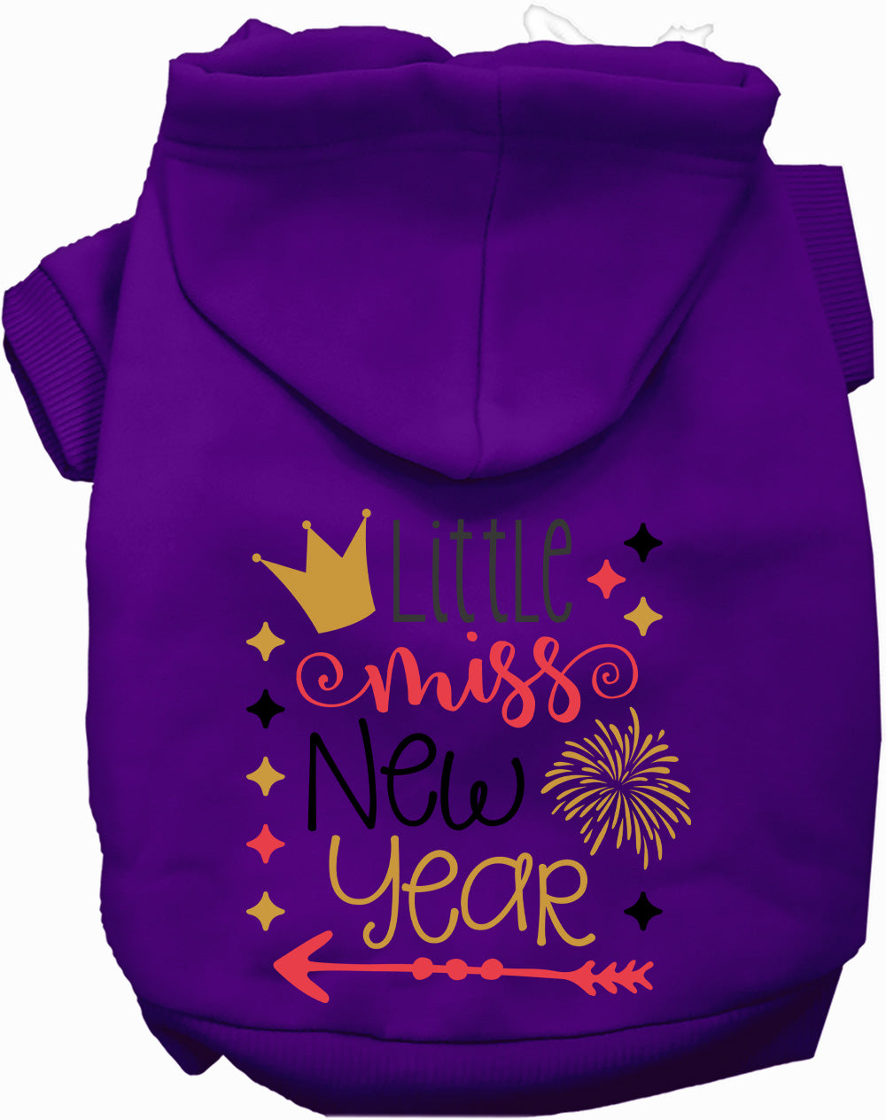 Dog Hoodie Little Miss New Year for Everyday Pet Style and