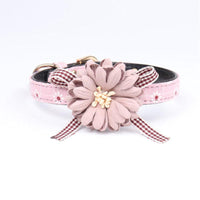 Cute Flower Dog Collar Bow Tie
