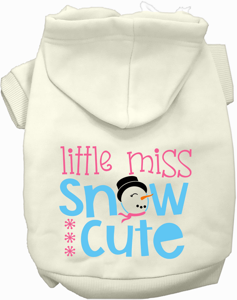 Dog Hoodie Little Miss Snow Cute for Everyday Pet Style and