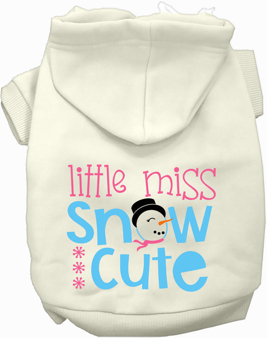 Dog Hoodie Little Miss Snow Cute for Everyday Pet Style and