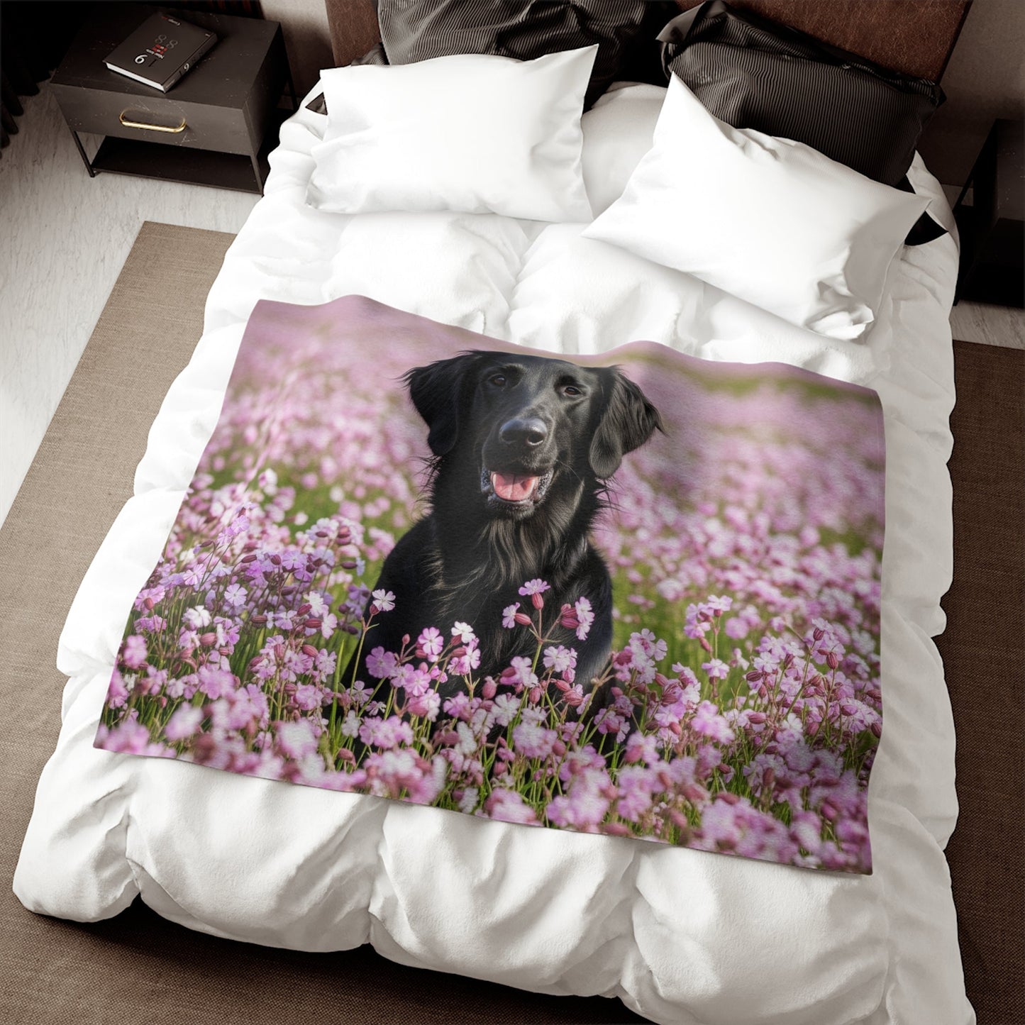 Flat Coated Retriever Sweatshirt Blanket