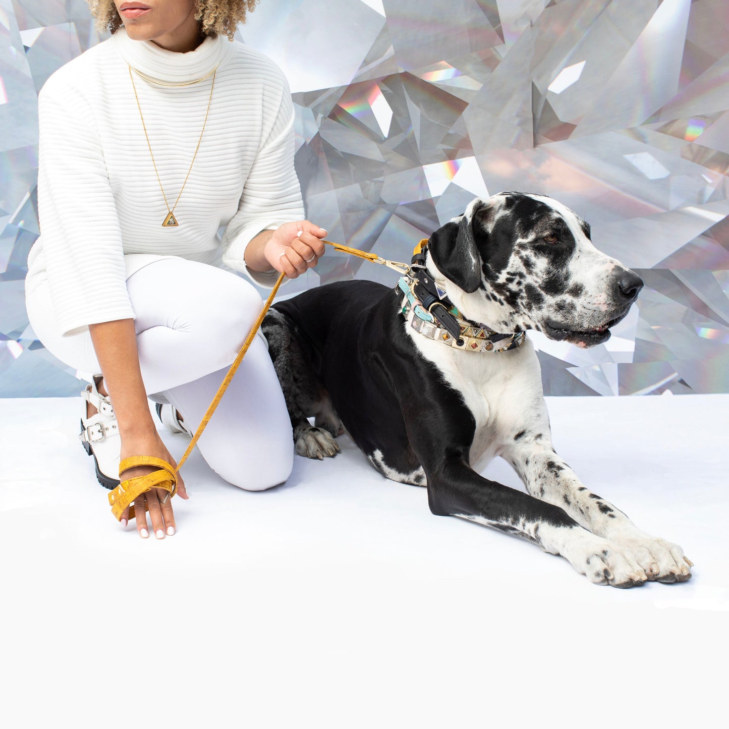 Cloud White Cork Leather Leash - Purrfect Pet Kingdom