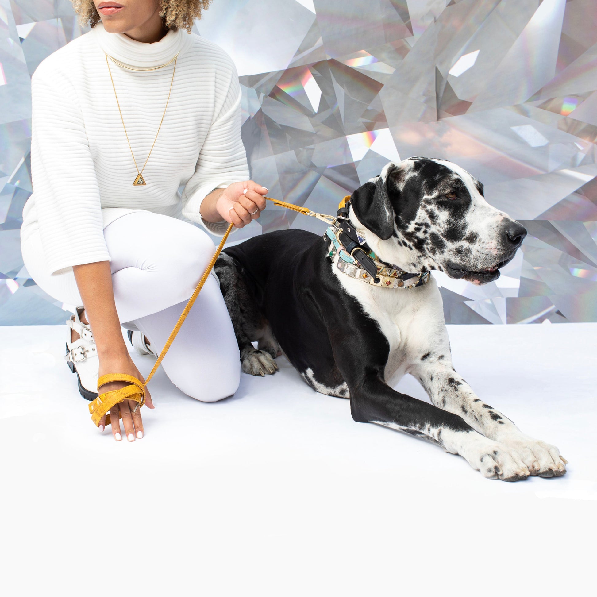 Cloud White Cork Leather Leash - Purrfect Pet Kingdom