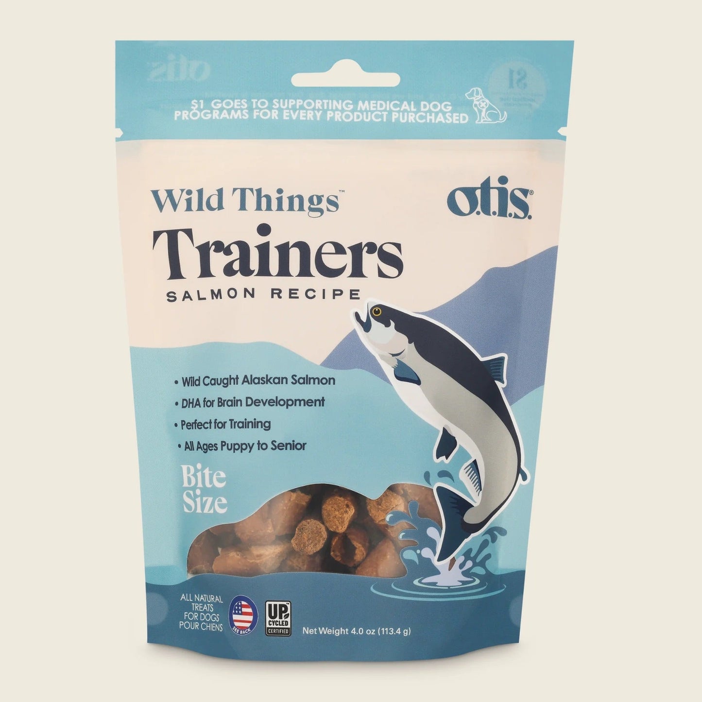 Otis Salmon Dog Training Treats (4oz) - Training Dog Treats - The Family Pet