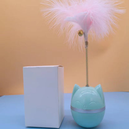 Household Simple Plastic Tumbler Cat Feather Toy