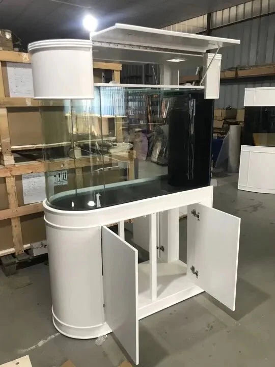 Rose Cherry Color * 120g Reef-Ready Glass Peninsula Bullet Bullnose U-Shape Aquarium Set