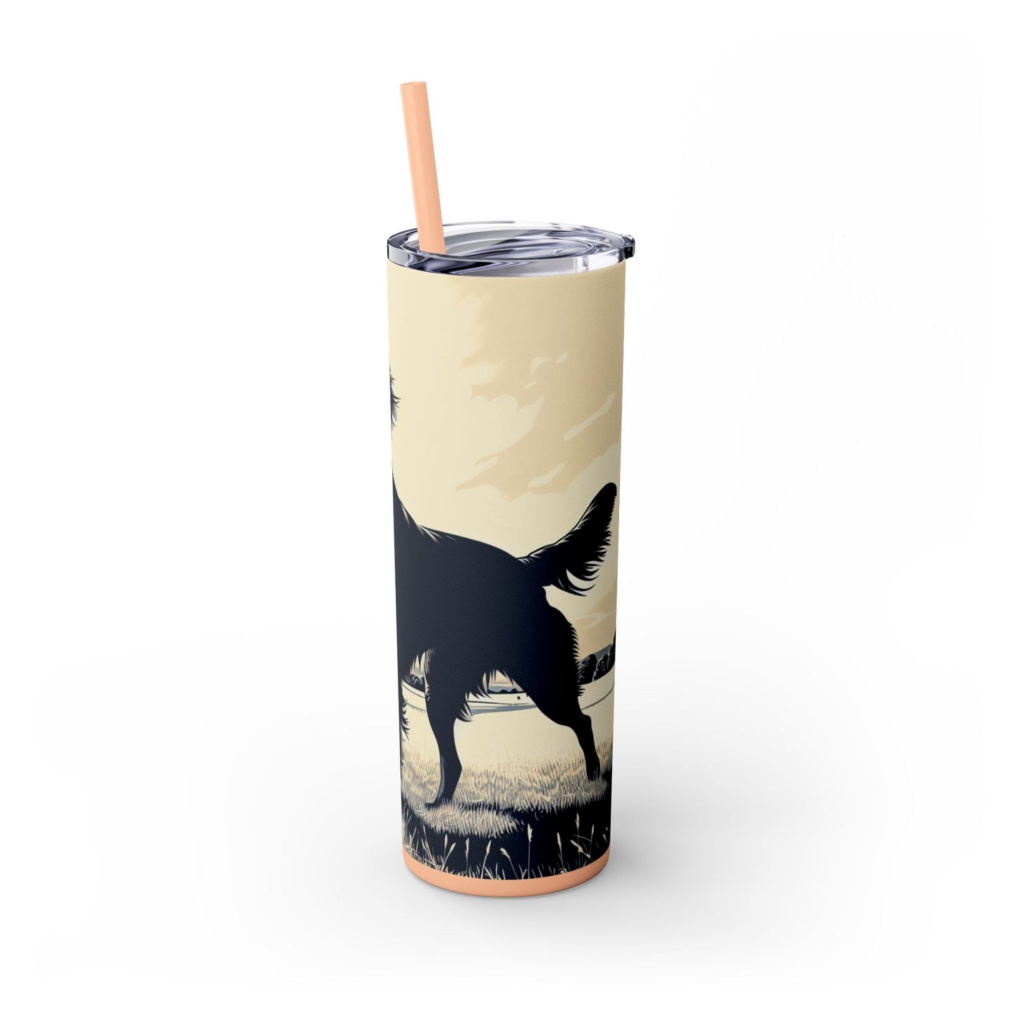 Flat Coated Retriever Tumbler with Straw, 20oz