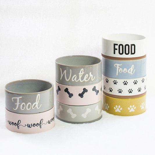 Tail Single Medium Anti-tip Neck Guard Cute Dog Bowl