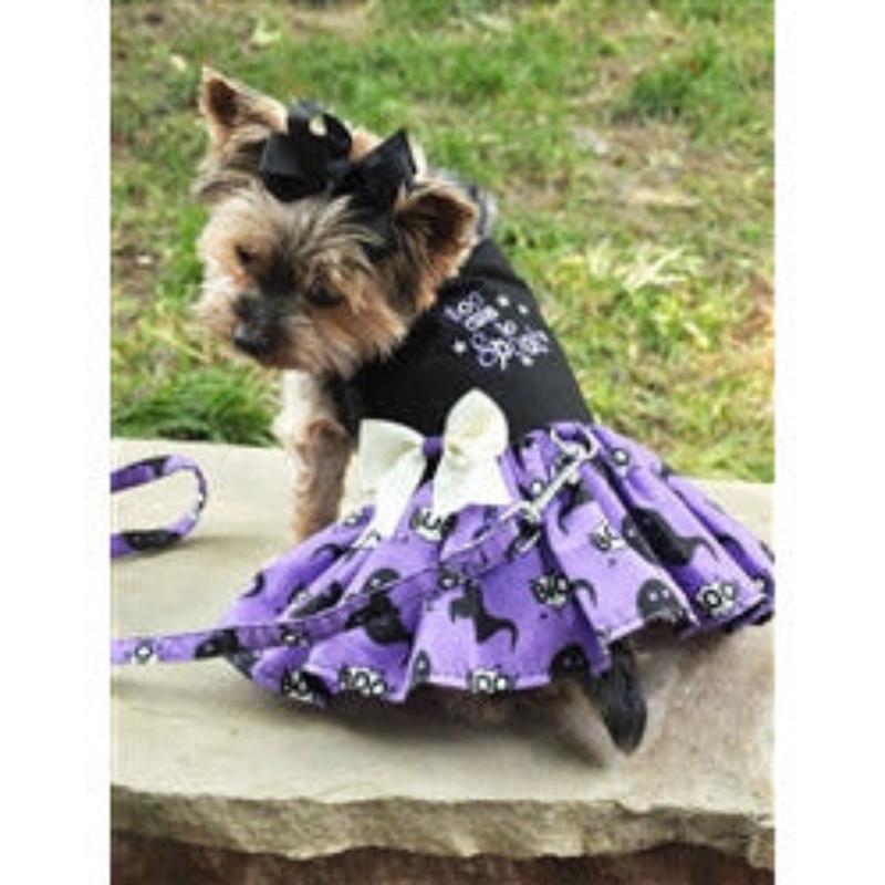 Too Cute To Spook Halloween Harness Pet Dress with matching Leash