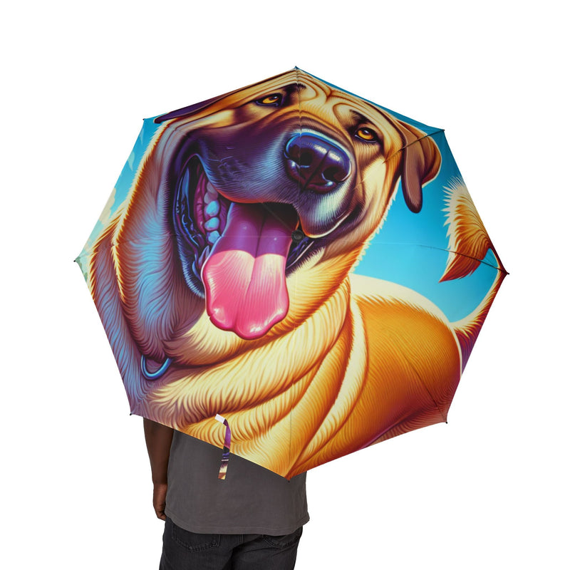 Anatolian Shepherd Dog Semi-Automatic Foldable Umbrella