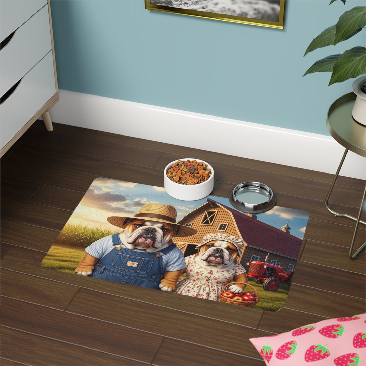 Pet Food Mat (12x18) - Bulldog