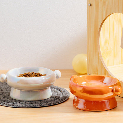 Ceramic Protection Cervical Vertebra Cat Food Basin